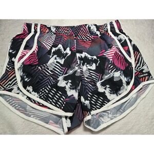 Calvin Klein Performance Women's Athletic Shorts Small Neon Print Running Gym
